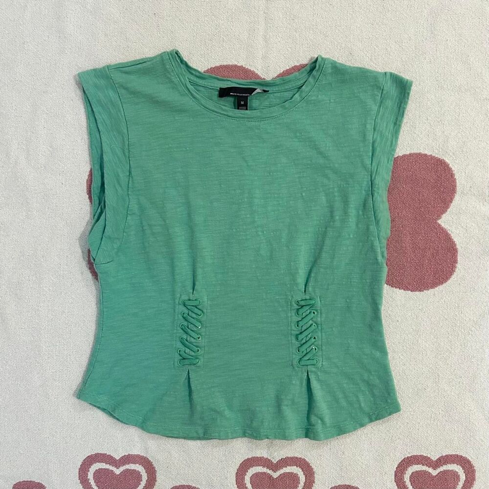 White-house-black-market Women's Green Shirt